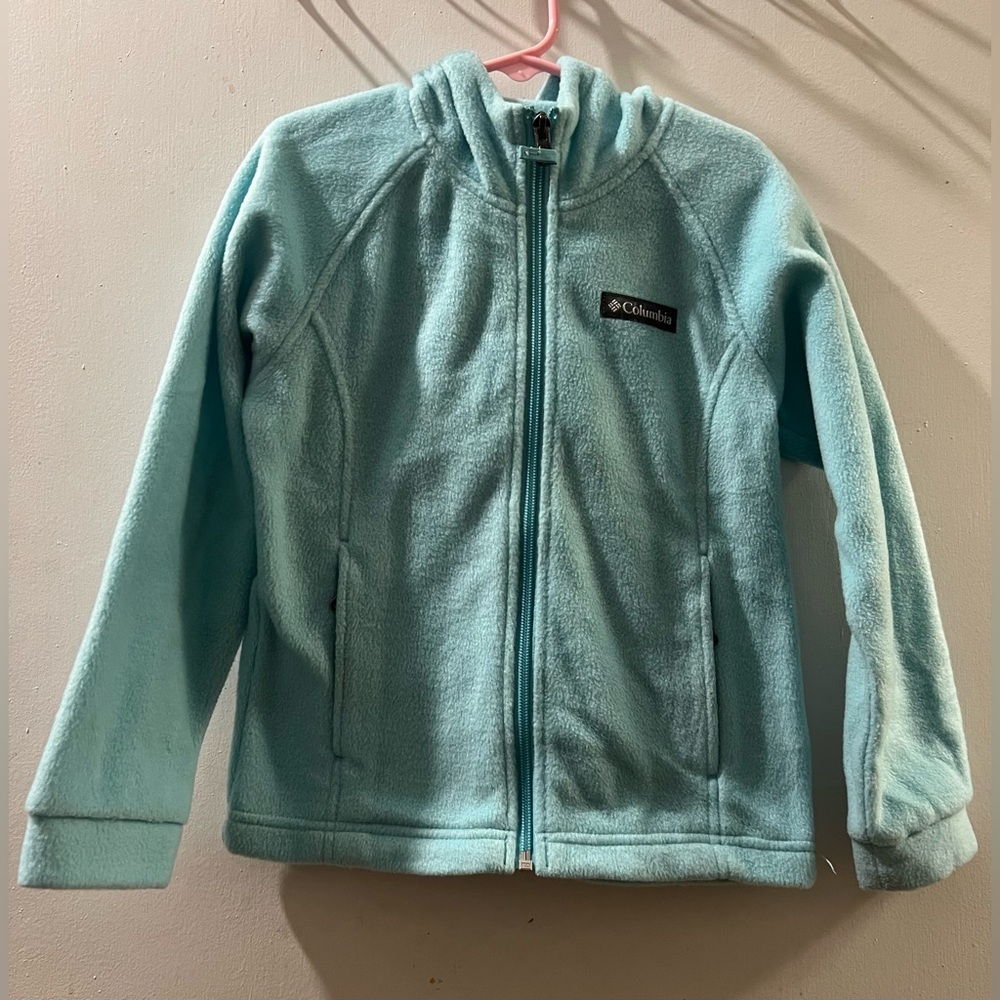 Columbia girls aqua bento ii hooded fleece jacket